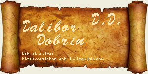 Dalibor Dobrin vizit kartica